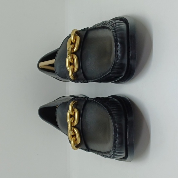 NWB Coach Jess Leather Loafer Black/Gold Sz 8.5B - Picture 3 of 9